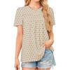 Falechay Babydoll Apricot-Black Dots Tops for Women Swiss Dots Cute