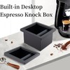Espresso Knock Box Chute, Stainless Steel Built-in Desktop Coffee Knock