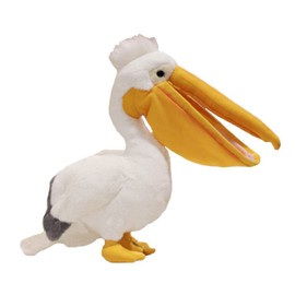JIANEEXSQ Cute Life Like Pelican Bird Stuffed Animal Plush Toy Simulation Nature Bird Doll Children Birthday Gift 16in