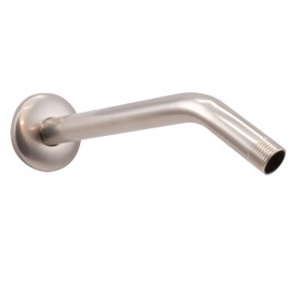 Westbrass D302-1-07 1/2" IPS x 10"Wall Mount Shower Arm with Sure Grip Flange, Satin Nickel