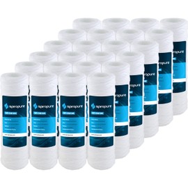 SpiroPure SP-CW100 10x2.5 100 Micron String-Wound Polypropylene Sediment Water Filter Cartridge SWC-25-10100 (Case of 24)