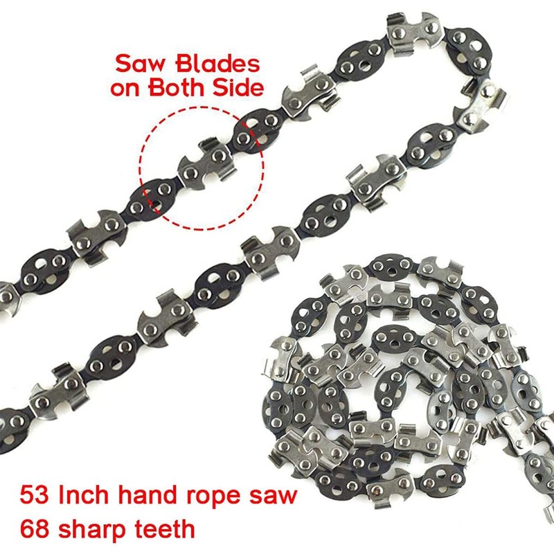 通用 53 Inch Hand Rope Chain Saw with 68 Teeth,