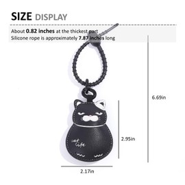 HFLZBRO Black Cat Bag Decoration for Handbags, Keychain Accessories for Backpacks, Gift for Girls and Women, black