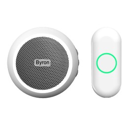 Byron DBY-23532 Wireless Doorbell - Plug-in Kit - Save Your Own Melody - AUX Cable Included