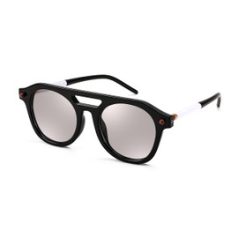 FEISEDY Retro Round Square Aviator Sunglasses Womens Mens Trendy 70s Vintage Stylish Frame UV400 Sun Glasses B0051