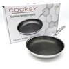 Cooksy 9 Inch Honeycomb Surface Hybrid Stainless Steel Frying Pan