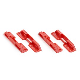 WFix L-BOXX Holder Red for Sortimo | L-Safe Fuse Fixation | 4 Brackets for Screwing On | For All L Boxx Tool Boxes