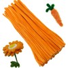 Apedoixy 100 Pieces Orange Craft Pipe Cleaners,6mm x 12inch Thick