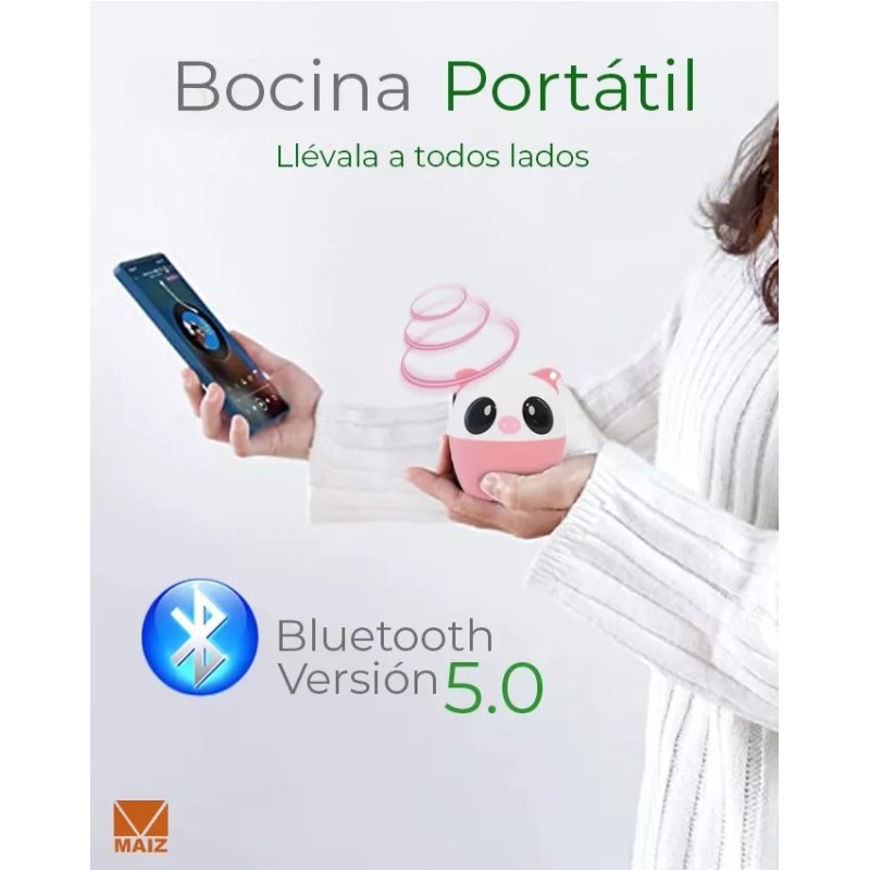 Maíz 5pzs Mini Bocina Animalito Bluetooth Portatil Recargable