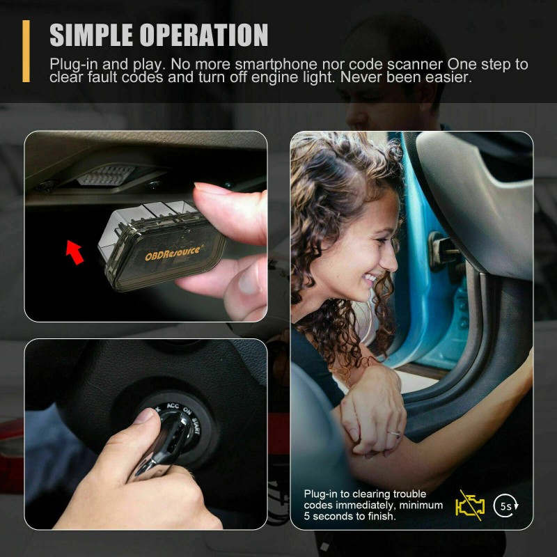 OBDResource Auto Car Code Clearer Turn-Off Check Engine Light Erase