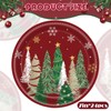 24 Pcs Christmas Paper Plates Red Green Merry Christmas Snowflake