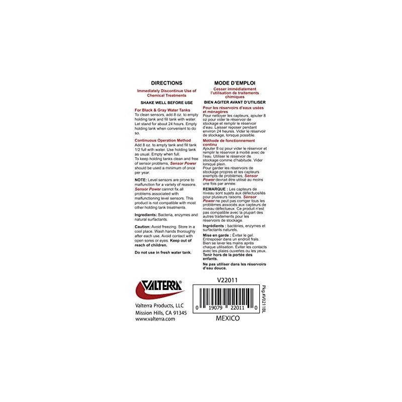 Valterra V22011 Sensor Power Tank Gauge Cleaner - 16 oz.