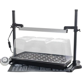 SunBlaster LED Mini Greenhouse with Stand, Heat Mat and Timer, Home Growing Kit Indoor Garden