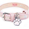 Collar Piel Perro Lujo Con Placa De Identificación Grabada
