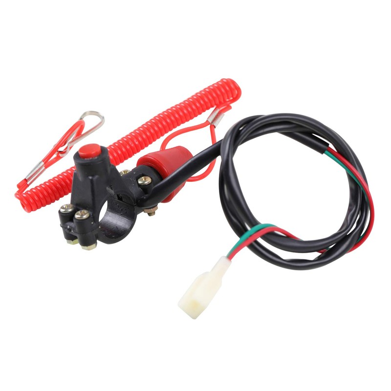 REBEKAMODS Red Emergency Engine Kill Switch with Flexible Cord Tether,