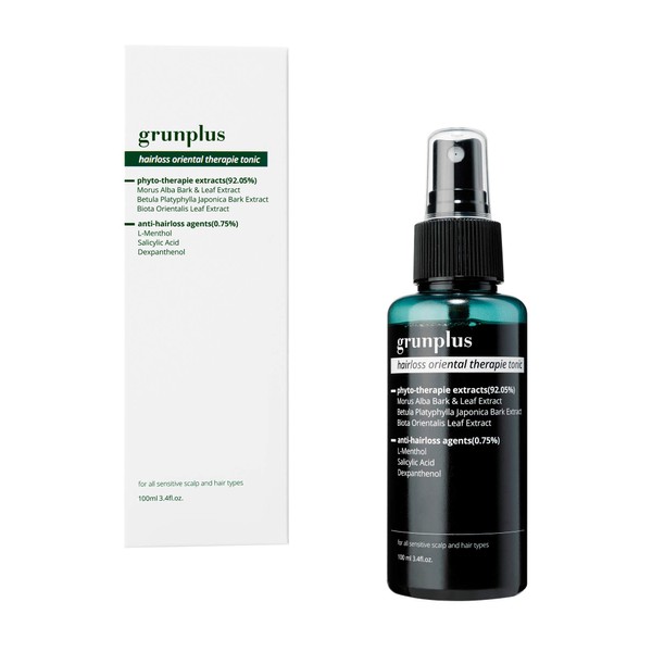 Grunplus Hair Loss oriental serum tonic – 3.4 fl oz Hair Growth therapy serum scalp for thinning hair and hair loss – Phyto Therapy Extract Hair Loss Serum scalp with Herbal Essences – Scalp Nutrition