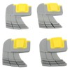 4pcs Cyclonic Scrubbing Brushes Plastic Rubber Cyclonic Brush Replacement Parts