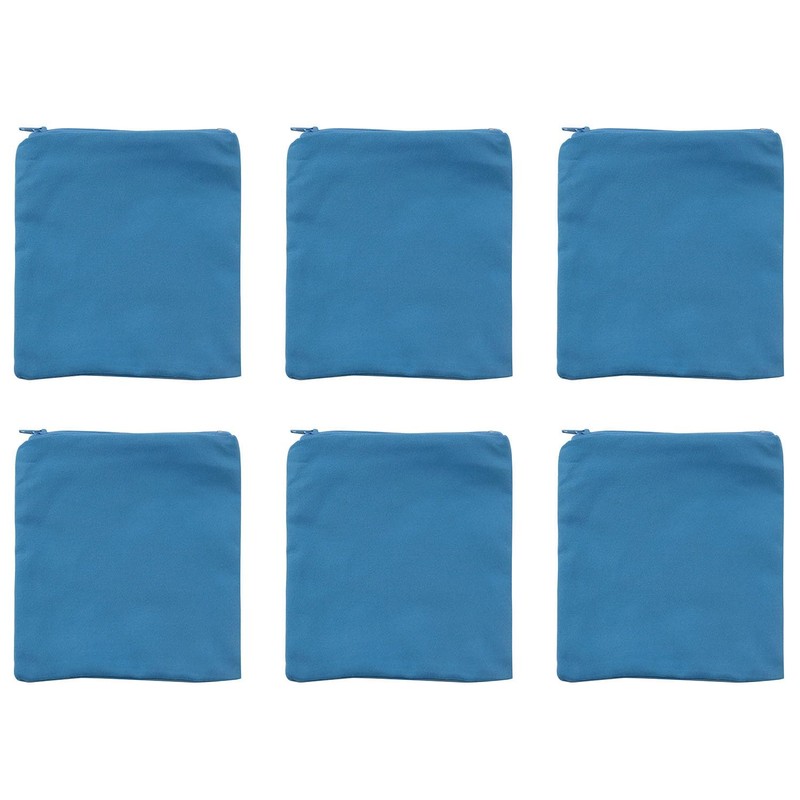 XGNG 6pcs Silver Zipper Storage Bag Velvet Jewelry Bag Dustproof