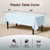 Exquisite Light Blue Polka Dot Tablecloth Plastic 6-Pack Disposable Rectangle