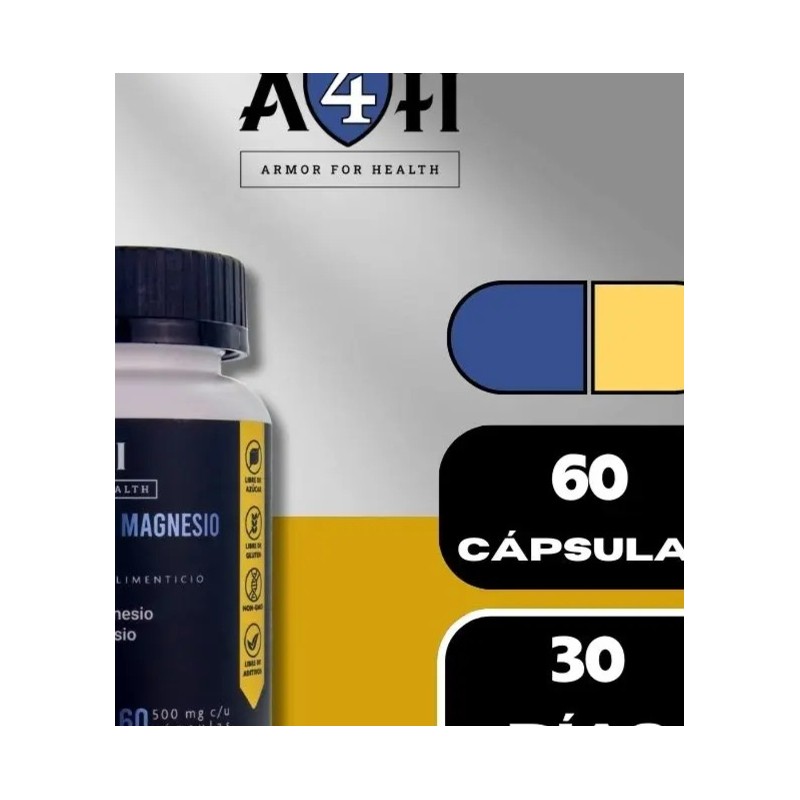Citrato Magnesio Potasio 60 Cáps Armor For Health Sin Sabor
