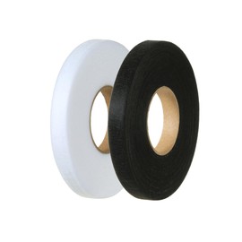 JCKHXG 200 Yards 1/2 Inch Iron On Stitch Witchery Hemming Tape. 2 Rolls Iron On Hem Tape, Hemming Tape for Clothes, Pants, Curtains,and Fabrics (Black+White)