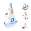 Gatuida Miniature Sailboat Model Decoration Nautical Themed Beach Decor for
