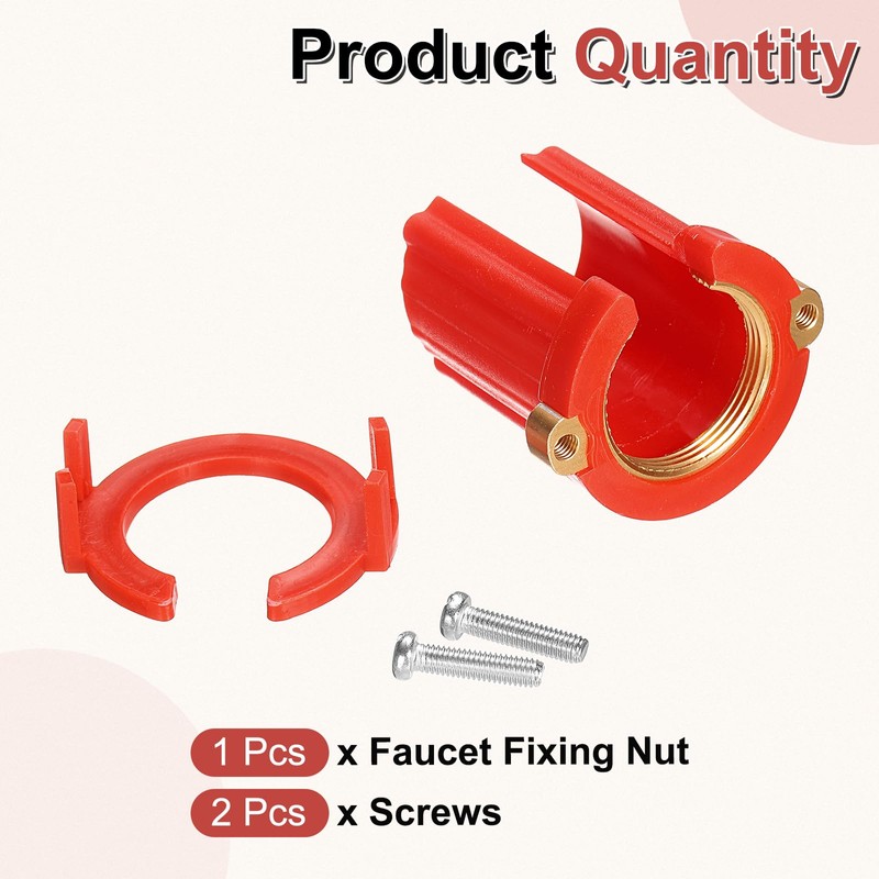 sourcing map Faucet Mounting Nut, Hot and Cold Faucet Lock