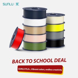 SUNLU PLA+ (PLA Plus) 3D Printer Filament 1KG Massive color selection Stronger Brighter Clog/Bubble/Tangle-Free Dimensional Accuracy ±0.02mm:_PLA+ Orange