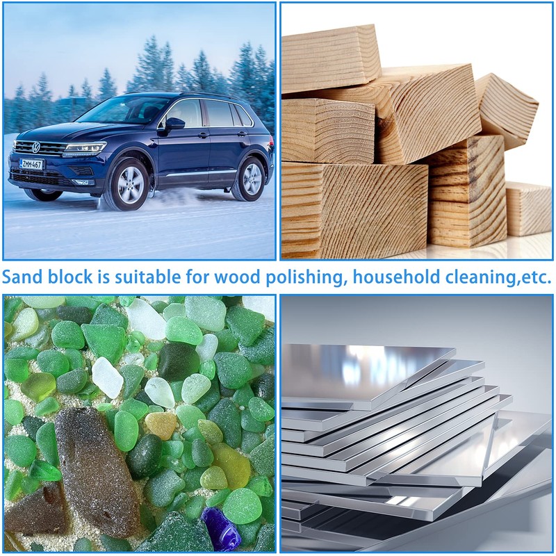 4Pcs Hook and Loop Hand Sanding Pad Block,Hand Sanding Pad