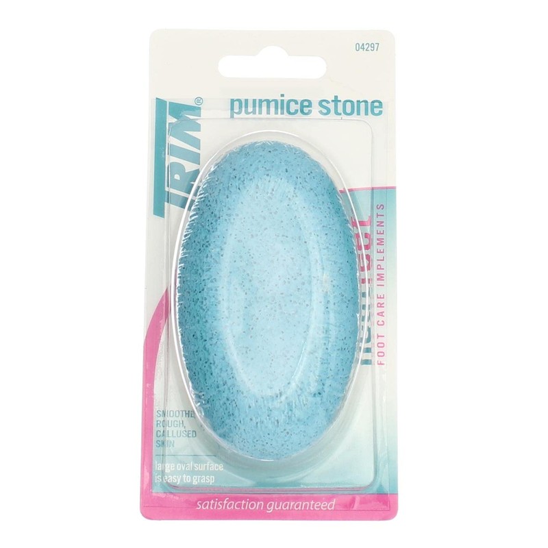 Trim Large Blue Oval Pumice Stone, 0.09 Pound