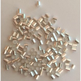 Cactus Mountain Designs 100 Silver Plated 2.5mm Crimp Tubes Crimping Beads with 1.3mm ID
