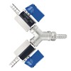 TAISHER 304 Stainless Steel 3 Way Shut Off Ball Valve，1/4"