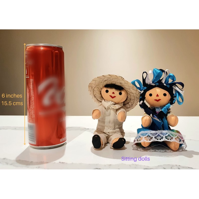 ALKIMIA INC Mexican Handmade Traditional Rag Couple Dolls - 5