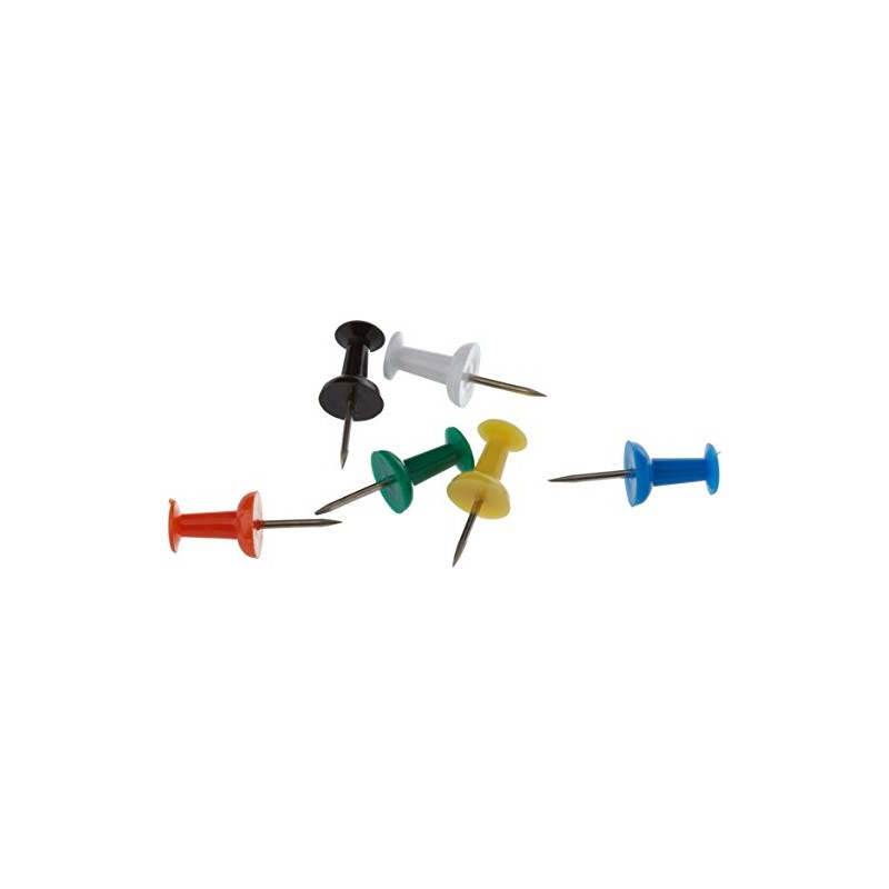 Wedo 054600 Push Pins Assorted Colours Diabolo-Shape Pack of 600