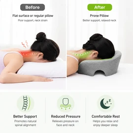 Face Down Memory Foam Pillow for Prone Rest – Ergonomic Headrest Cushion for Massage & Home Relaxation