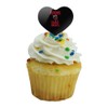 Rutgers University Scarlet Knights Heart Love Cupcake Picks Toppers Decoration