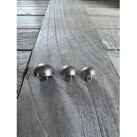 Dark Silver Domed Small Metal Buttons Hemisphere with Eyelet 11 mm 12 mm or 15 mm (Pack of 10) (11 mm)
