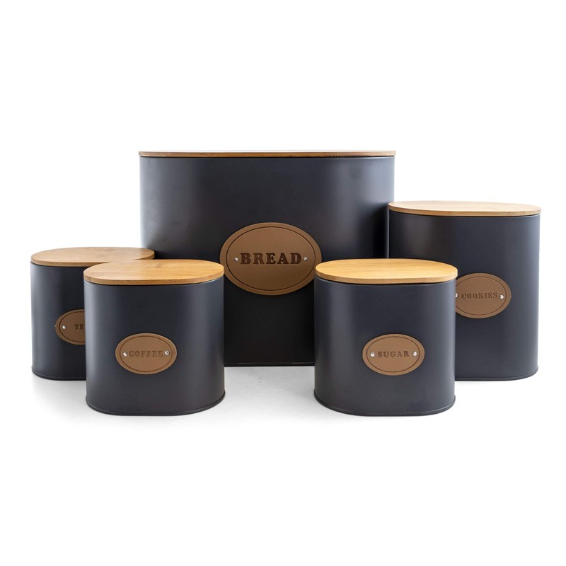 MegaChef Kitchen Food Storage and Organization 5 Piece Canister Set