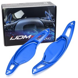 iJDMTOY JDM Style Sports Blue Aluminum Larger Paddle Shifter Extension Compatible with Honda 2022-up Civic, 2023+ Accord, CR-V and Acura Integra