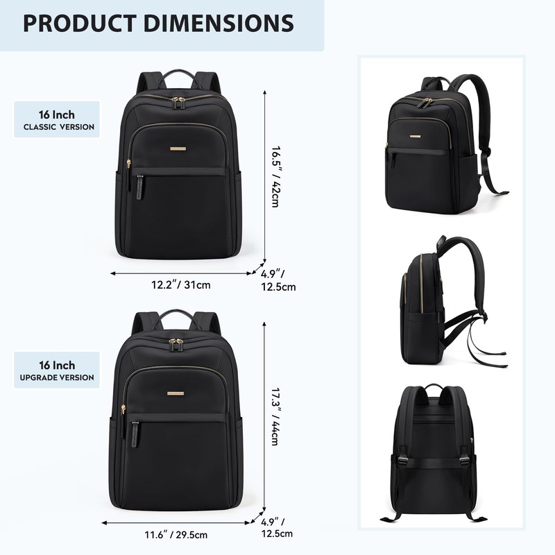 GOLF QUALITY Hiking Travel Backpack for Women Casual Business Weekender