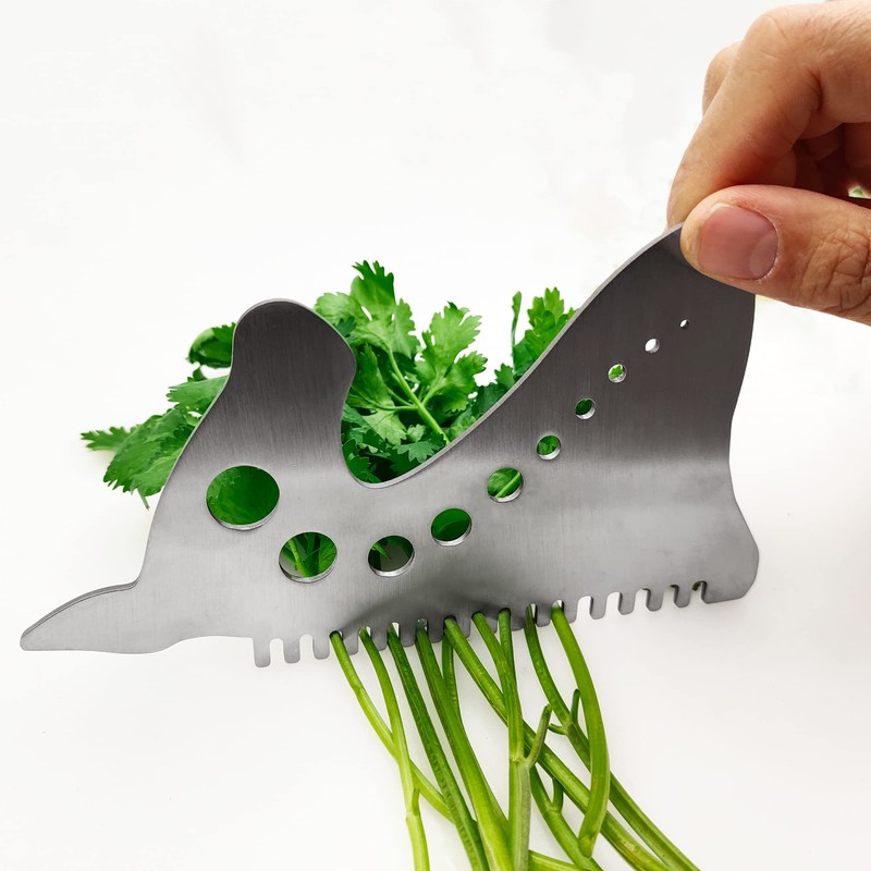 Herb Strippers 10 Holes-Stainless Steel Kitchen Leaf Stripping Tool- Perfect