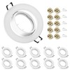 10x Modern Recessed Spotlight Frame, GU10 Recessed Lights, Includes GU10