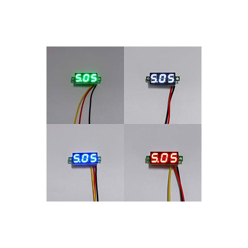 MCIGICM Voltage Tester, 2.5V-30V Mini Digital DC Voltmeter with 0.28