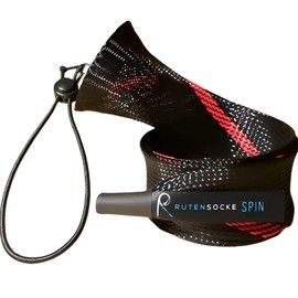 Rutensocke Spin S 2-Piece Rod Protection for 2-Piece Rods up to 2.2 m 70 cm x 45 mm Red / Black
