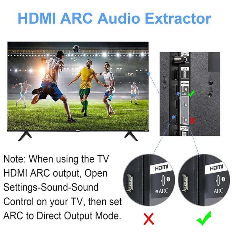 H.May HDMI Audio Return & DAC Audio Converter;HDMI ARC Audio