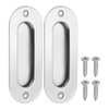 PATIKIL Recessed Finger Flush Pulls 4" 2 Pcs Pocket Door