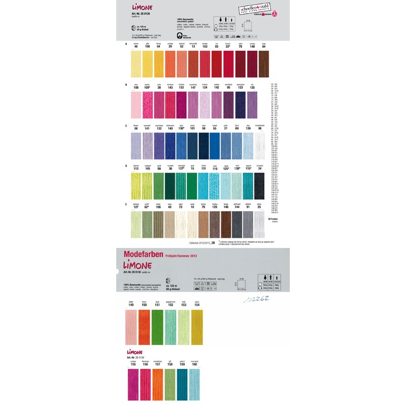 Limone Schoeller + Steel 100% Cotton 50 g Colour 144-Anthracite