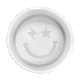 Lightning Bolt Eye Smiley Freshie Silicone Mold | Size 3.75" Diameter x 1" Deep | Smiley Face Mold for Freshie, Soap, Resin, Car Candles Heat Resistant for Oven Scented Aroma Beads Round Smile