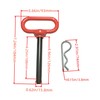 Generic Red handle tow hitch lock pin and R-clamp for