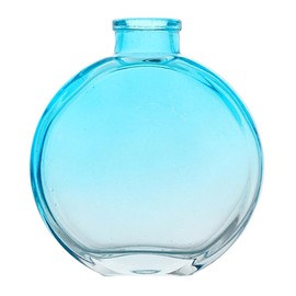 150ml/5oz Empty Blue Round Glass Diffuser Bottle Scented Reed Diffuser Container Decorative Diffuser Jars Fragrance Accessories Use for DIY